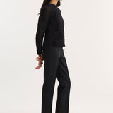 ROHE - Plissé cardigan | black