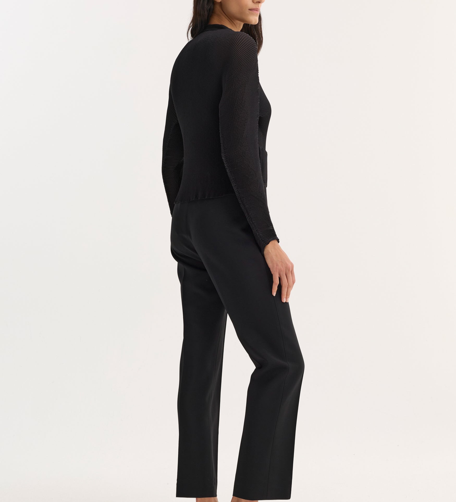ROHE - Plissé cardigan | black