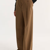 ROHE - Mid-waist tailored trousers | mocha