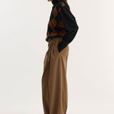ROHE - Mid-waist tailored trousers | mocha