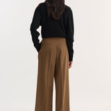 ROHE - Mid-waist tailored trousers | mocha