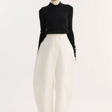 ROHE - Sculptural trousers | paper white