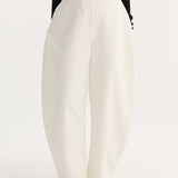 ROHE - Sculptural trousers | paper white