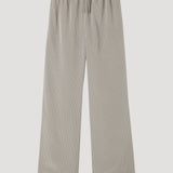 ROHE - Wide leg pyjama trousers | light grey stripe