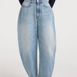 ROHE - Fransje - Sculptural denim trousers | classic blue