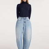 ROHE - Fransje - Sculptural denim trousers | classic blue