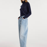 ROHE - Fransje - Sculptural denim trousers | classic blue
