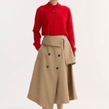ROHE - Deconstructed trench skirt | sand