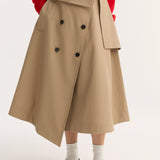 ROHE - Deconstructed trench skirt | sand