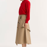 ROHE - Deconstructed trench skirt | sand