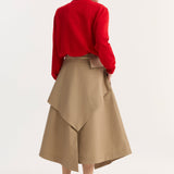 ROHE - Deconstructed trench skirt | sand
