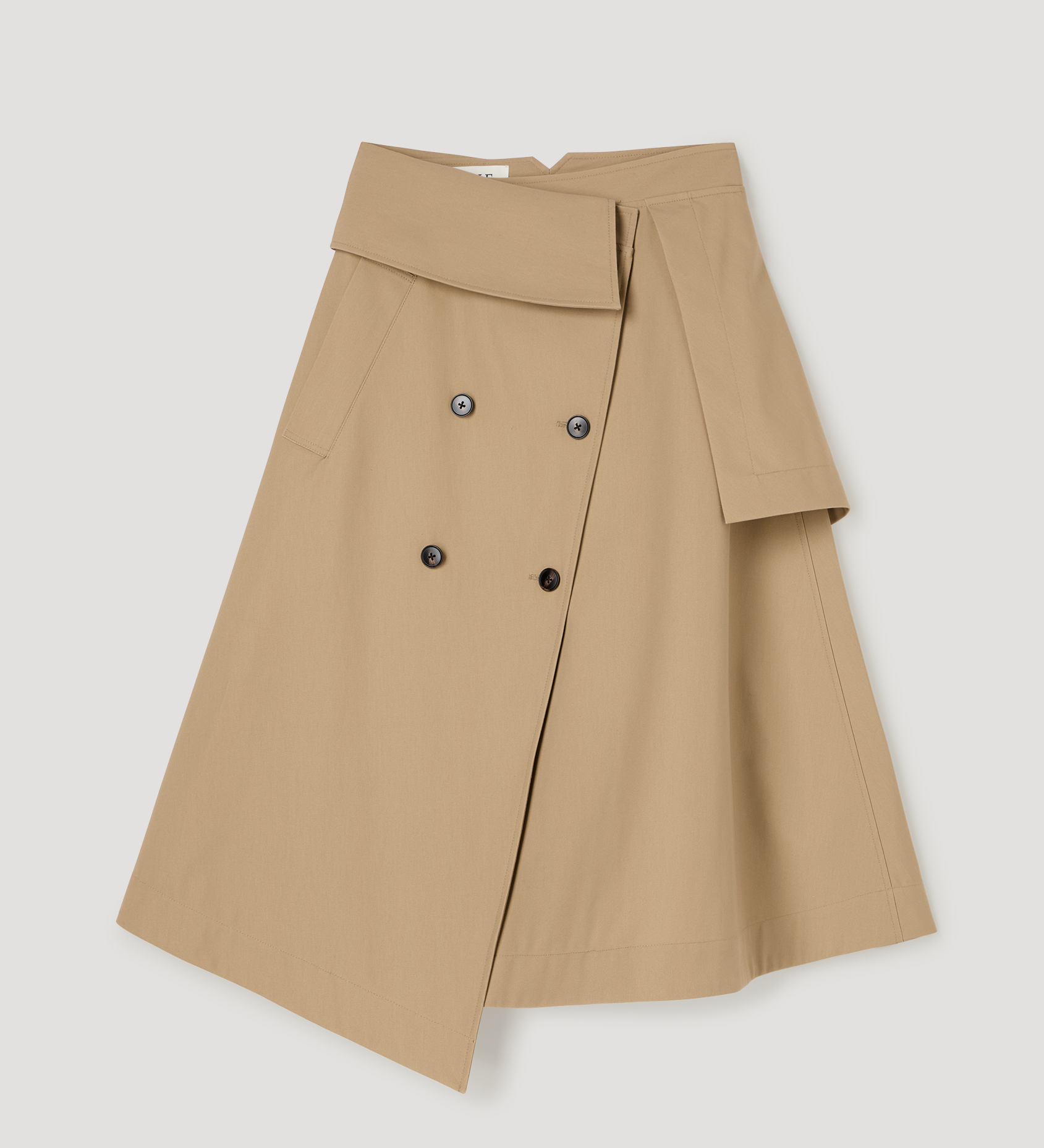 ROHE - Deconstructed trench skirt | sand