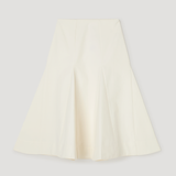 ROHE - Sculptural cotton skirt | paper white