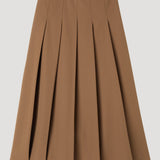 ROHE - Pleated wool skirt | mocha