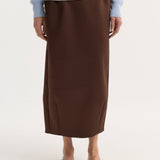 ROHE - Balloon column skirt | espresso