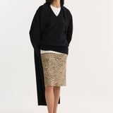 ROHE - Pencil skirt printed cow | cheetah
