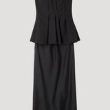 ROHE - Sculptural tulip bustier dress | black