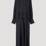 ROHE - Tuxedo silk dress | black