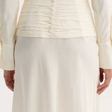 ROHE - Tuxedo silk dress | cream