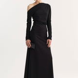 ROHE - Twisted jersey dress | black