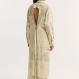 ROHE - Silk open back wrap dress | Amsterdam