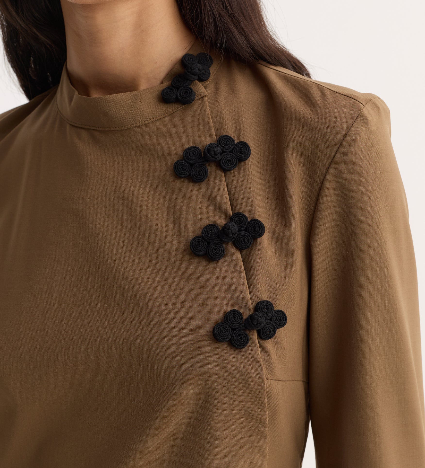 ROHE - Pankou closure dress | mocha
