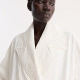 ROHE - Oversized crushed cotton coat | off white
