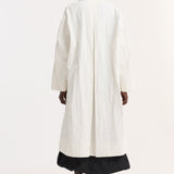 ROHE - Oversized crushed cotton coat | off white