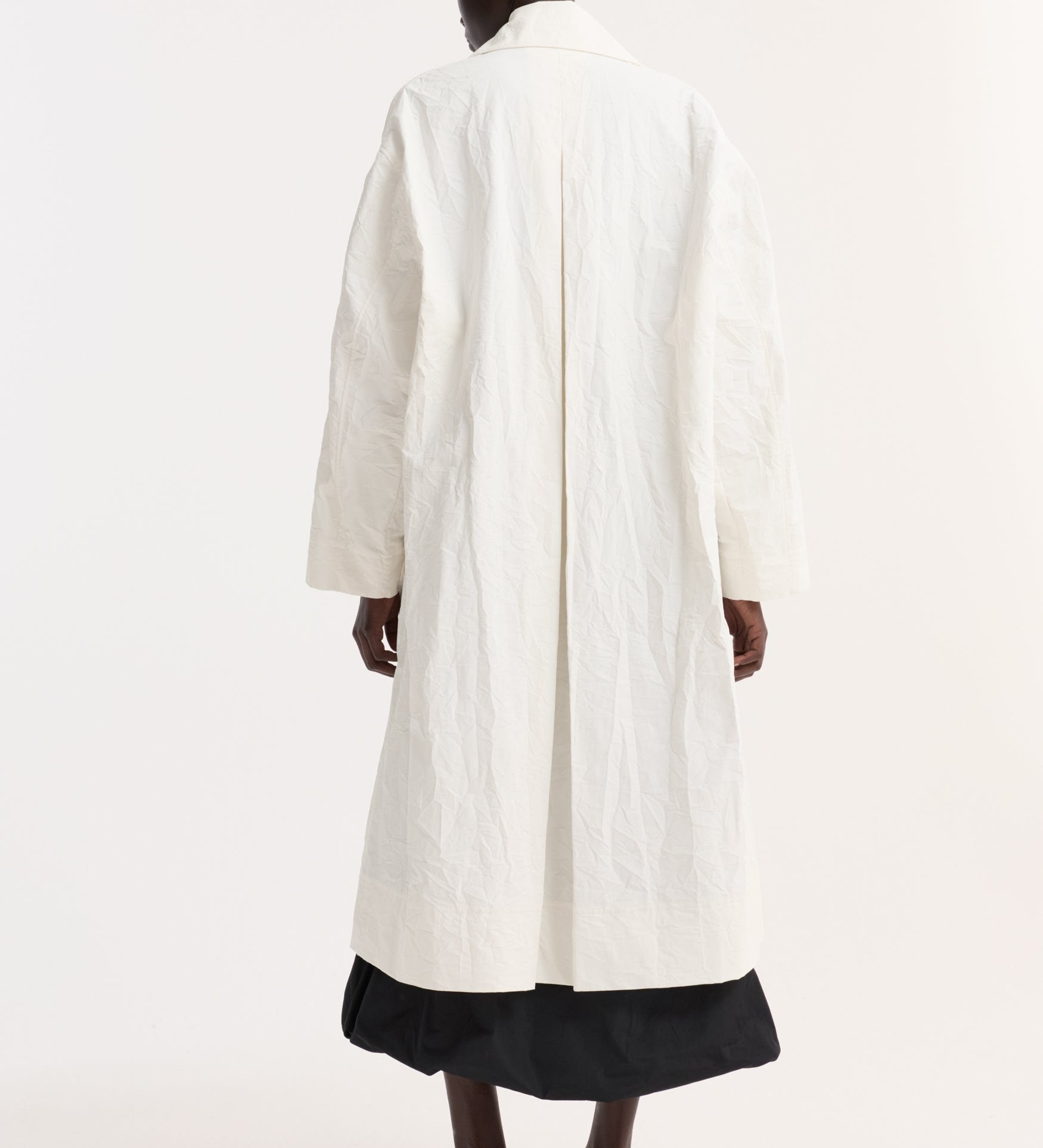 ROHE - Oversized crushed cotton coat | off white
