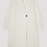 ROHE - Oversized crushed cotton coat | off white