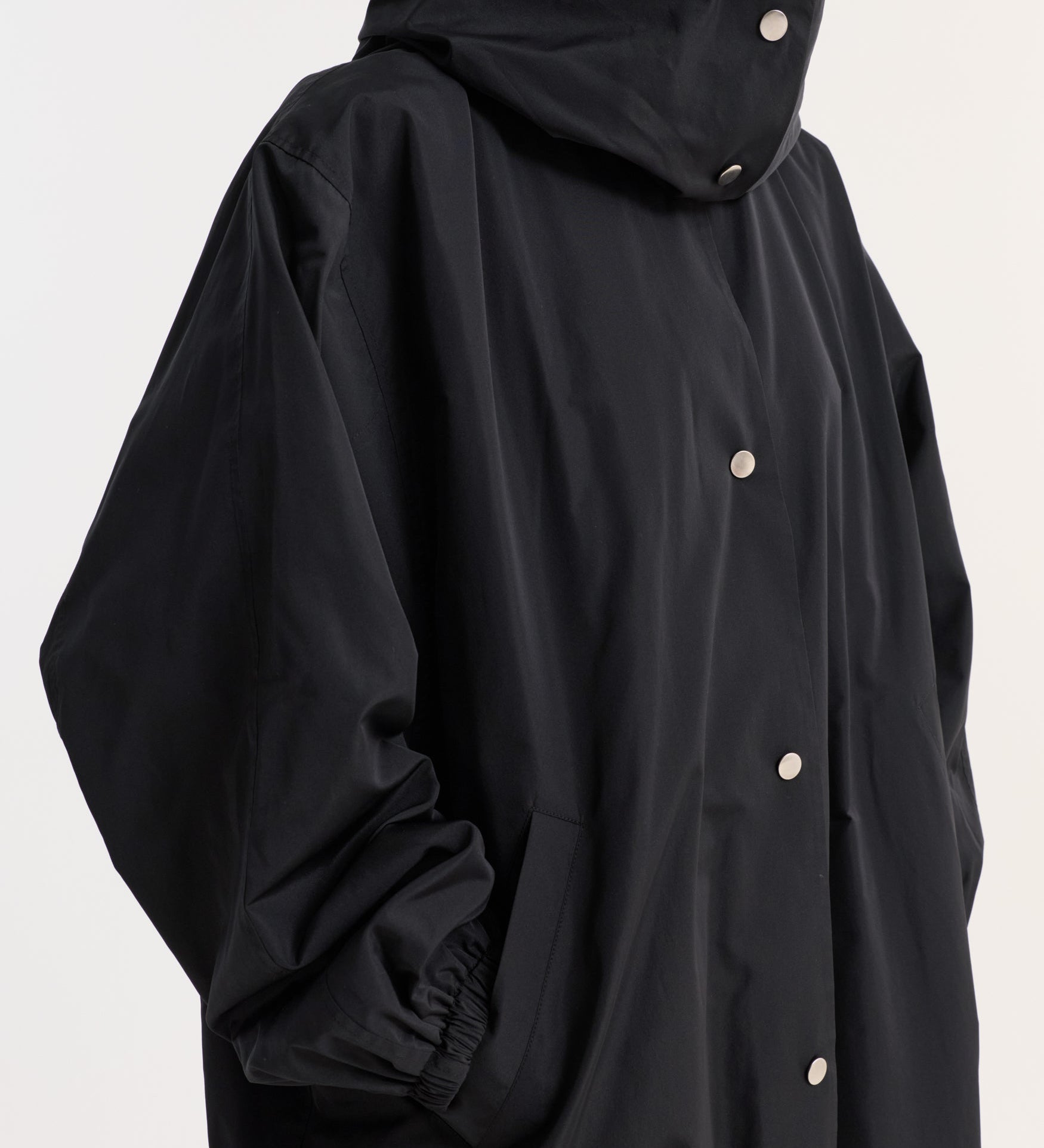 ROHE - Parachute silk - blend coat | black