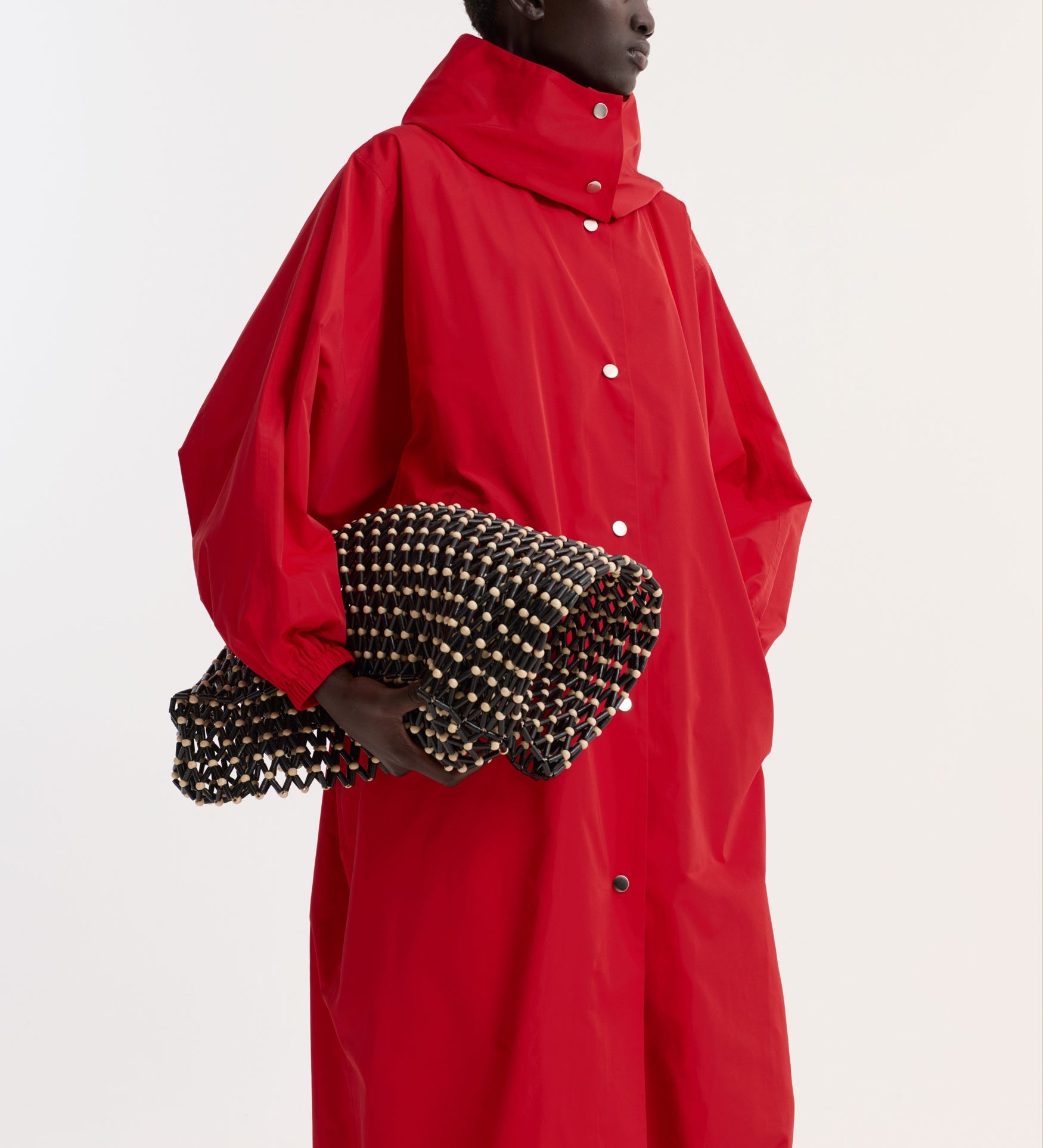 ROHE - Parachute silk - blend coat | red
