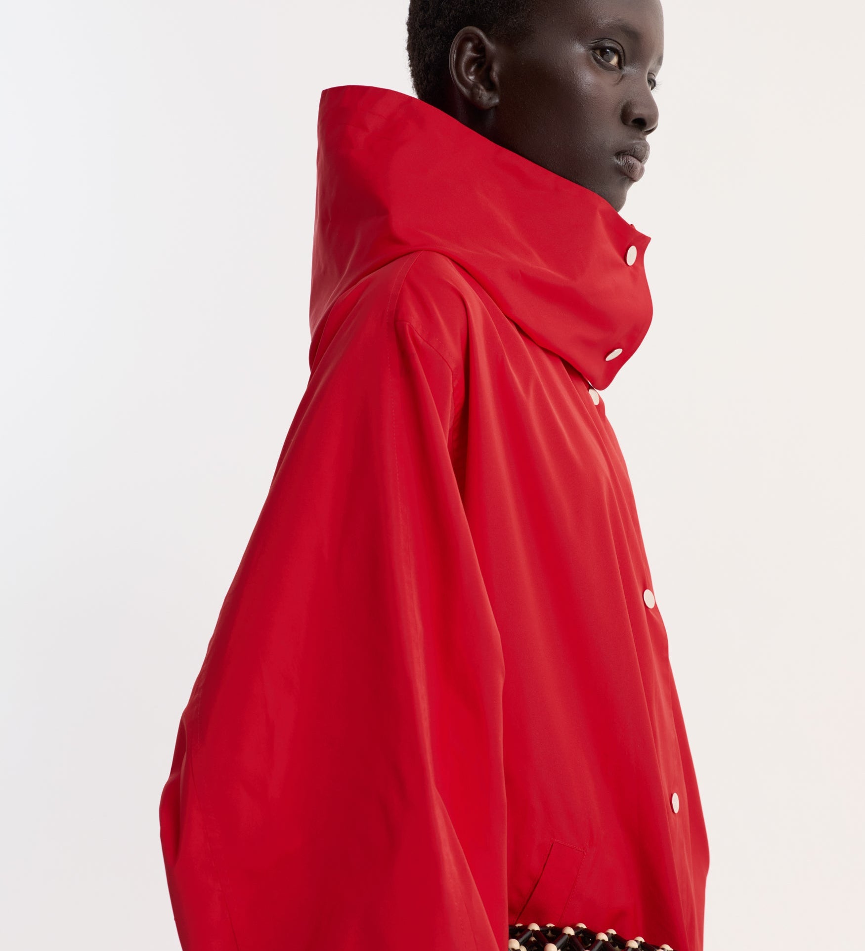 ROHE - Parachute silk - blend coat | red
