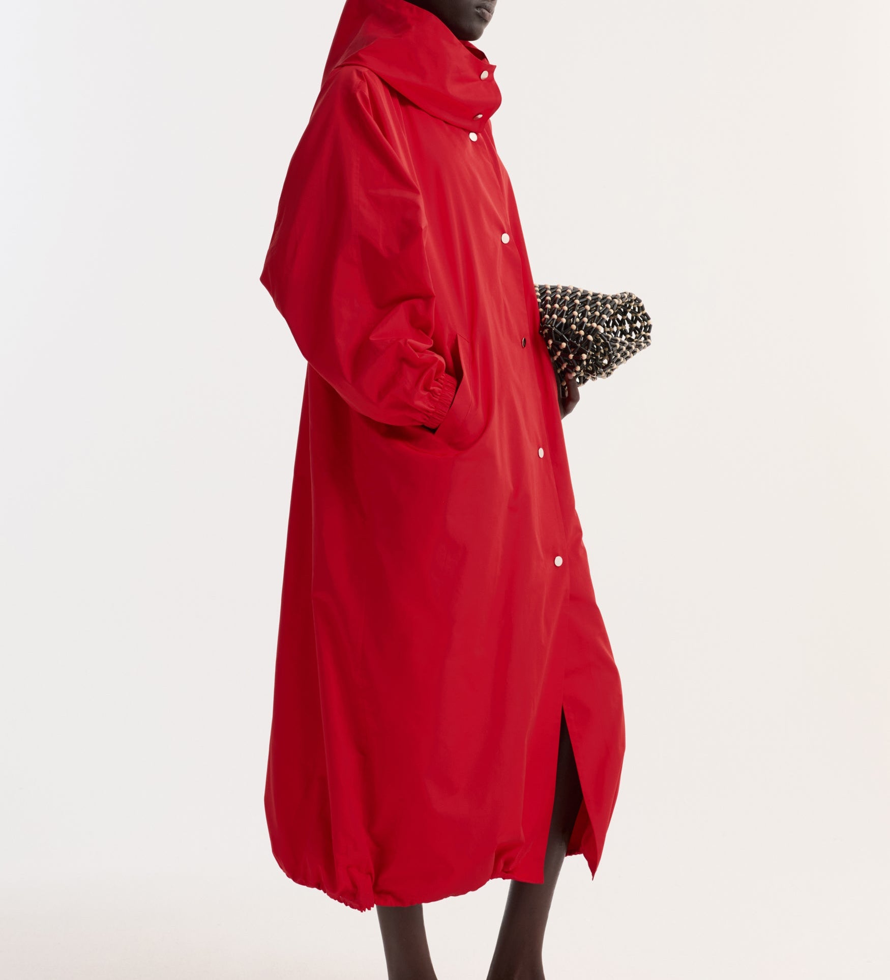 ROHE - Parachute silk - blend coat | red