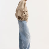 ROHE - Suede collar blouson jacket | sand