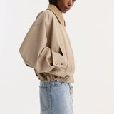 ROHE - Suede collar blouson jacket | sand