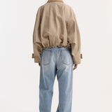 ROHE - Suede collar blouson jacket | sand