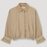 ROHE - Suede collar blouson jacket | sand