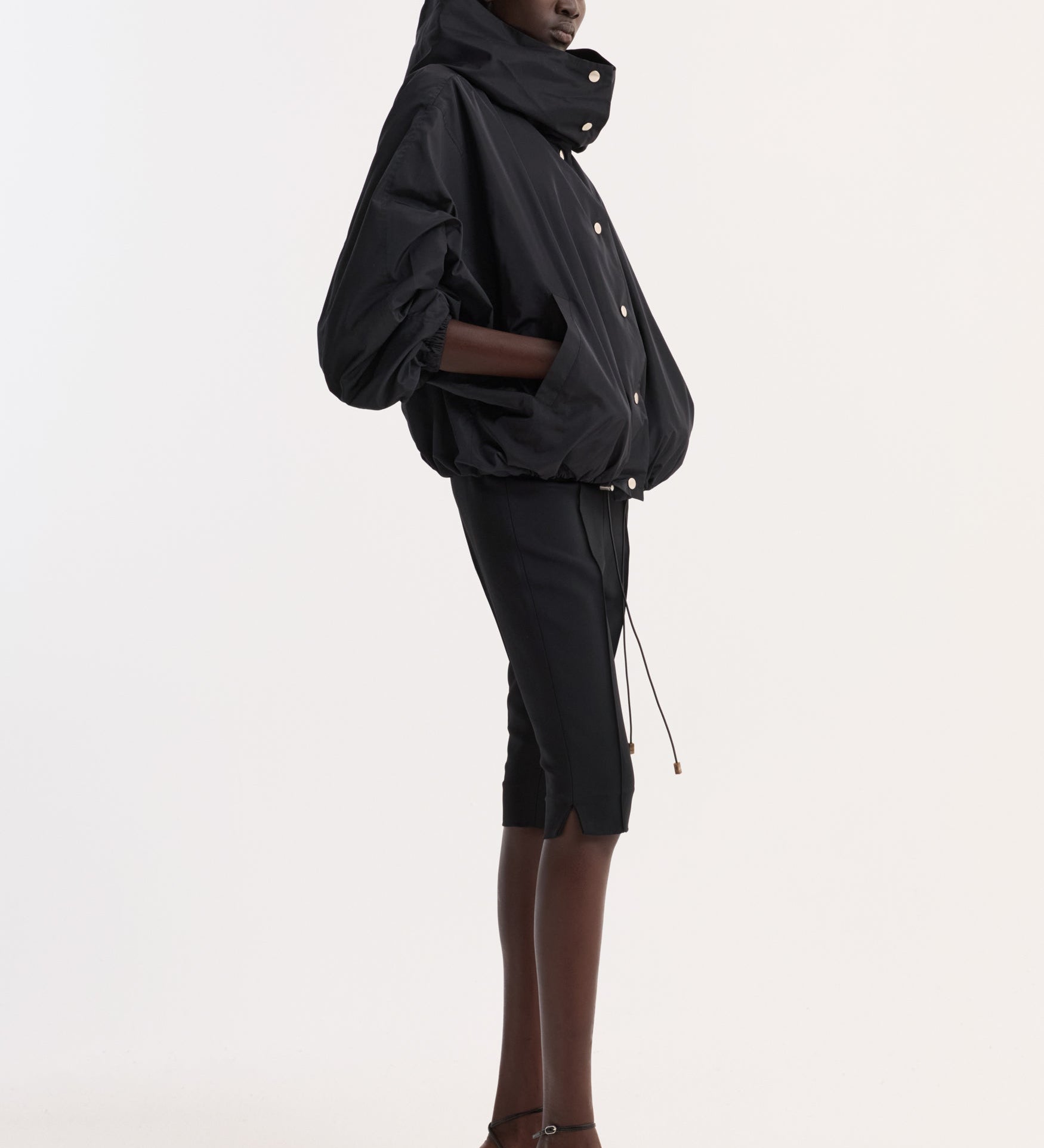 ROHE - Volume silk - blend jacket | black