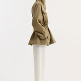 ROHE - Sculptural safari jacket | sage