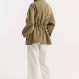 ROHE - Sculptural safari jacket | sage