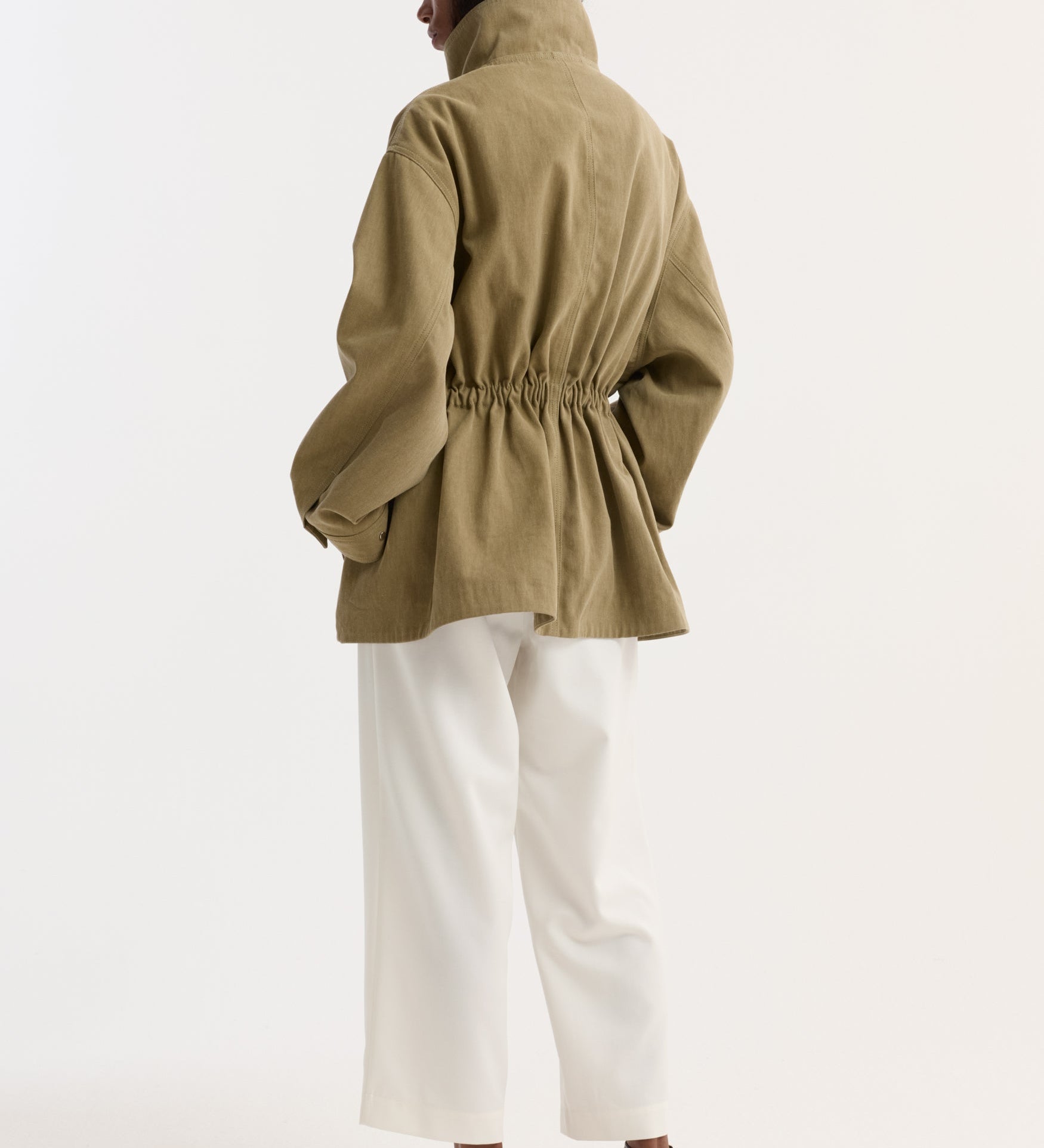 ROHE - Sculptural safari jacket | sage