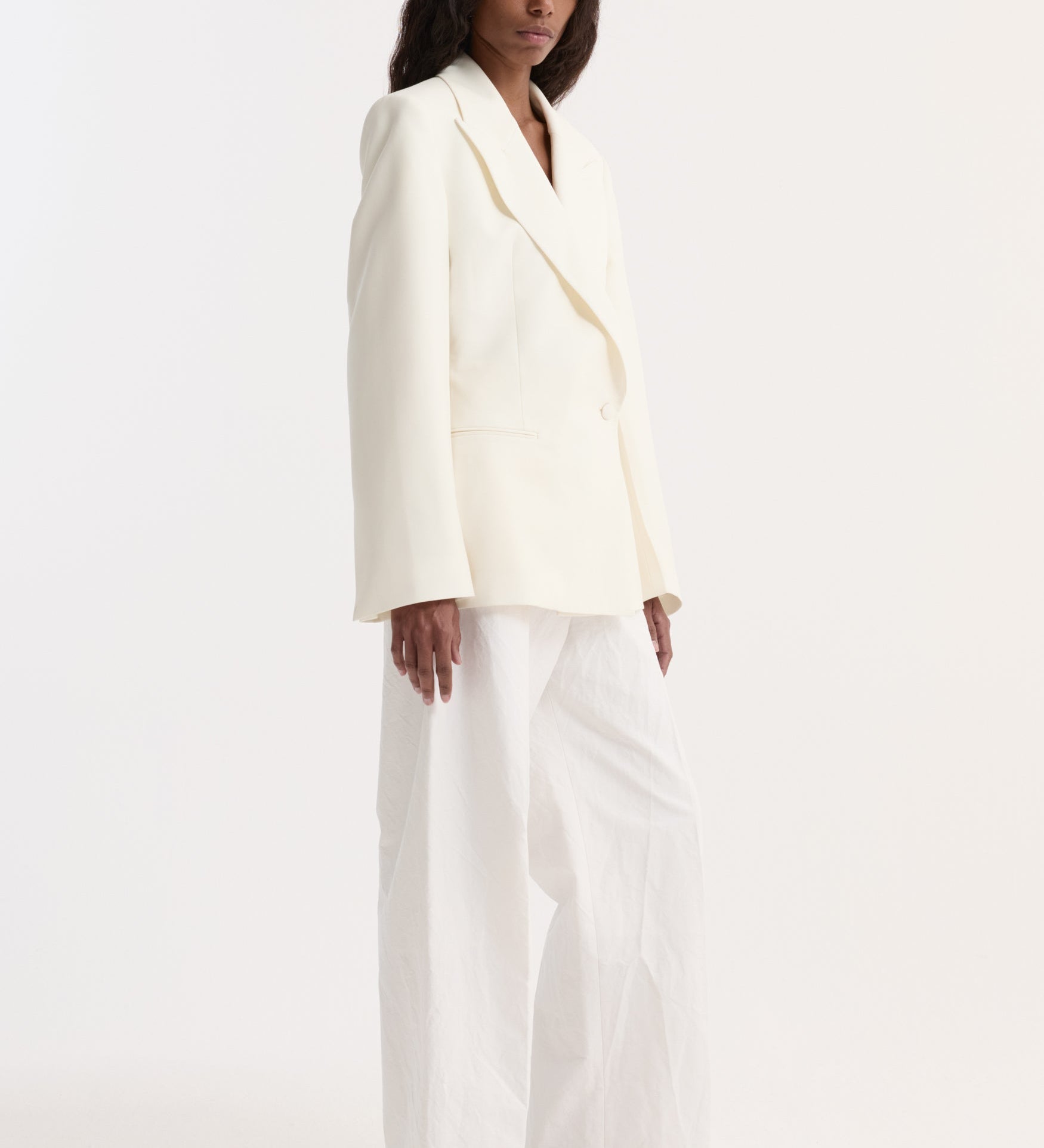 ROHE - Hourglass shaped blazer | off white