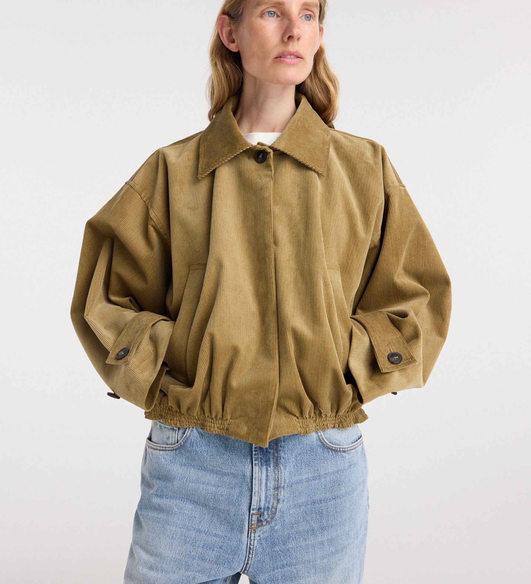 ROHE - Corduroy blouson jacket | beige