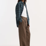 ROHE - Oversized check shirt | retro green check