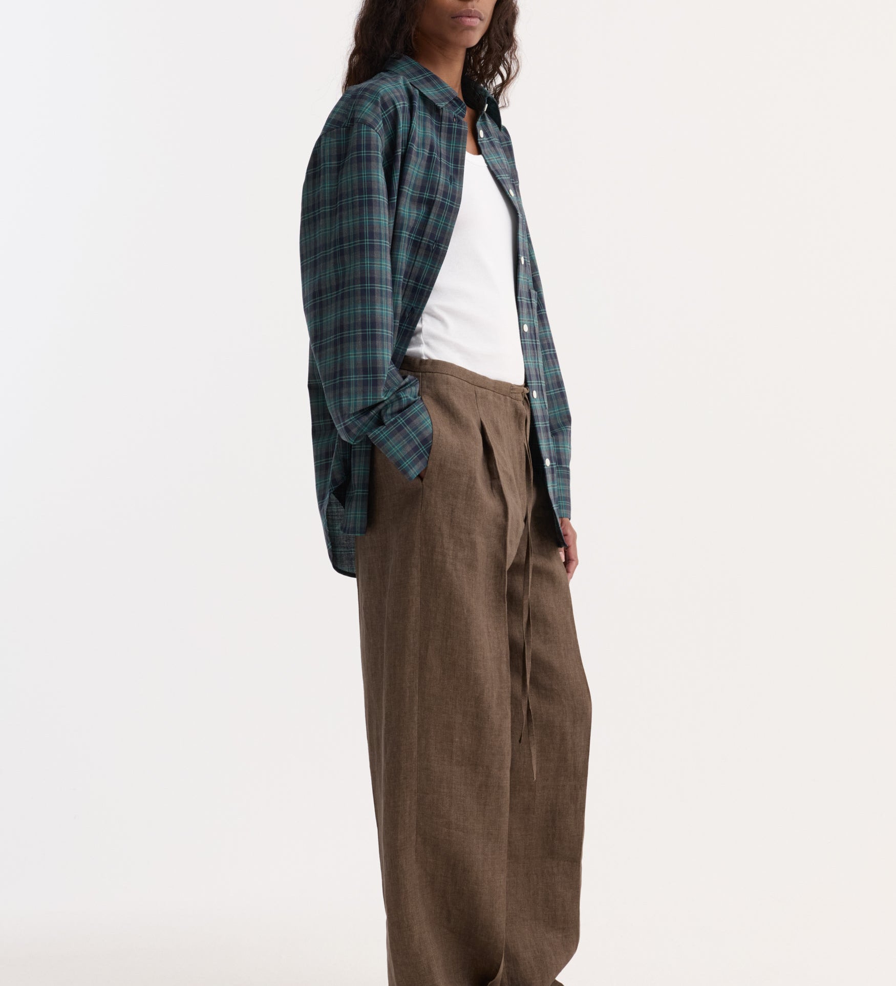 ROHE - Oversized check shirt | retro green check