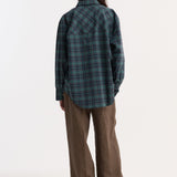 ROHE - Oversized check shirt | retro green check