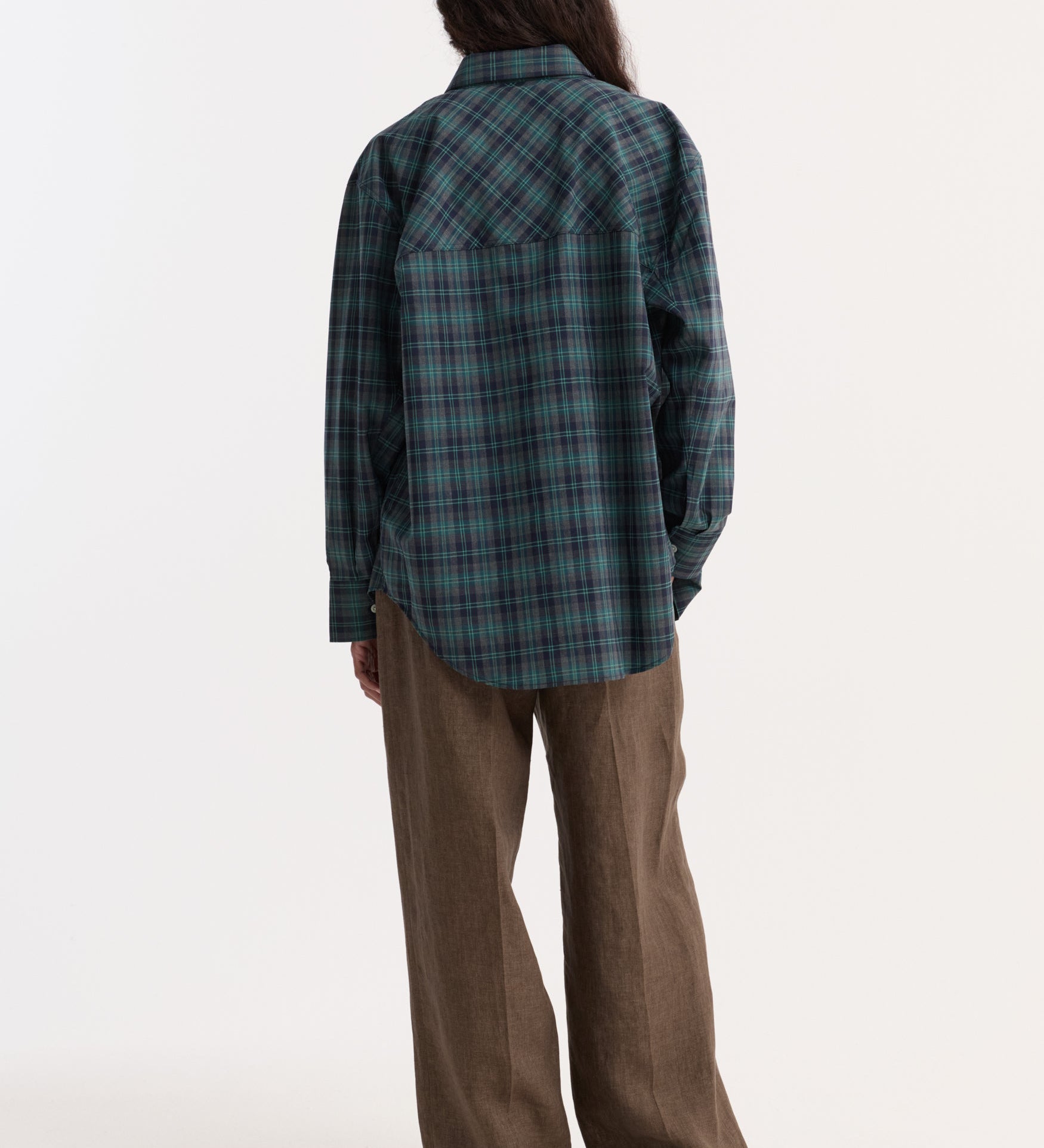 ROHE - Oversized check shirt | retro green check
