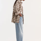 ROHE - Oversized check shirt | red table check