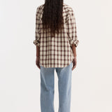 ROHE - Oversized check shirt | red table check